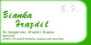 bianka hrazdil business card